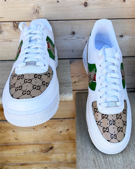 nike personalizzate gucci|Gucci Nike af1 fabric.